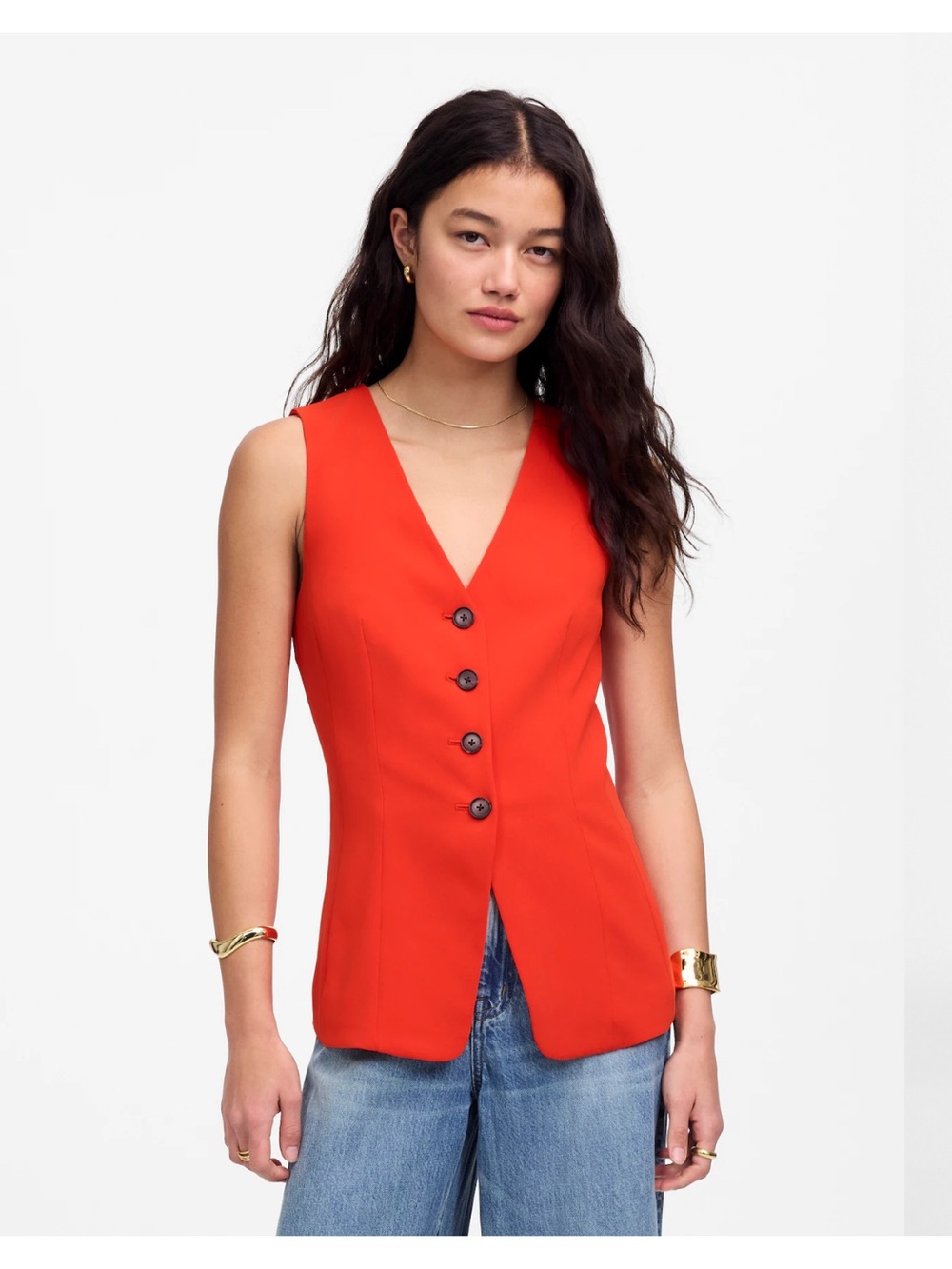 Madewell Cutaway Long Vest